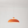 Modern Acrylic Orange Dome Pendant Light Flexible Length Image - 7