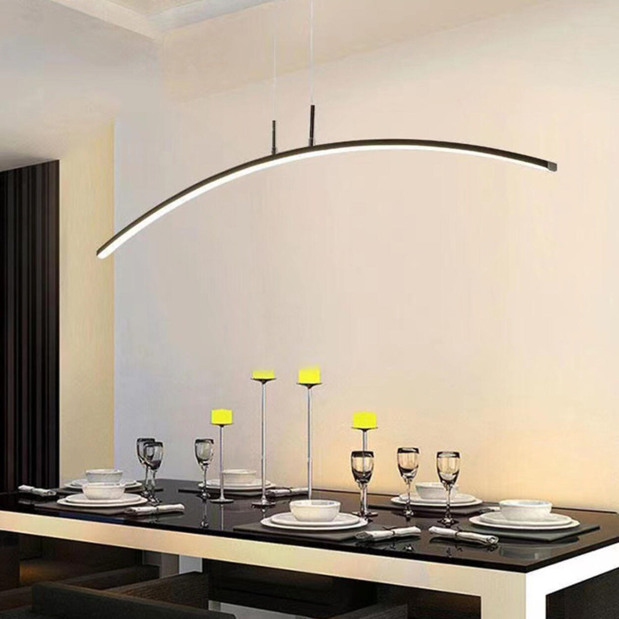 Modern Adjustable Arc Kitchen Island Ceiling Light Image - 13