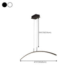 Modern Adjustable Arc Kitchen Island Ceiling Light #size