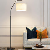 Modern Adjustable Barrel Gold Metal Floor Lamp Image - 4