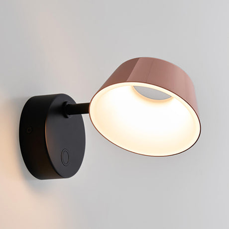 Modern Adjustable Black Cylinder LED Wall Sconce Image - 2