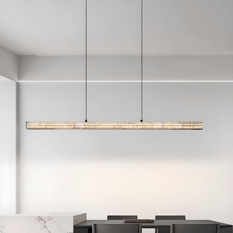 Modern Adjustable Black Linear Island Pendant Light Image - 1