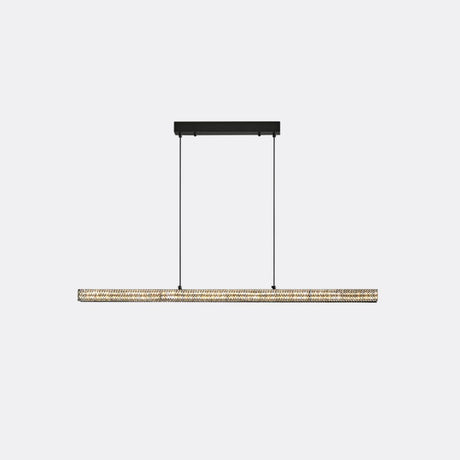 Modern Adjustable Black Linear Island Pendant Light Image - 2