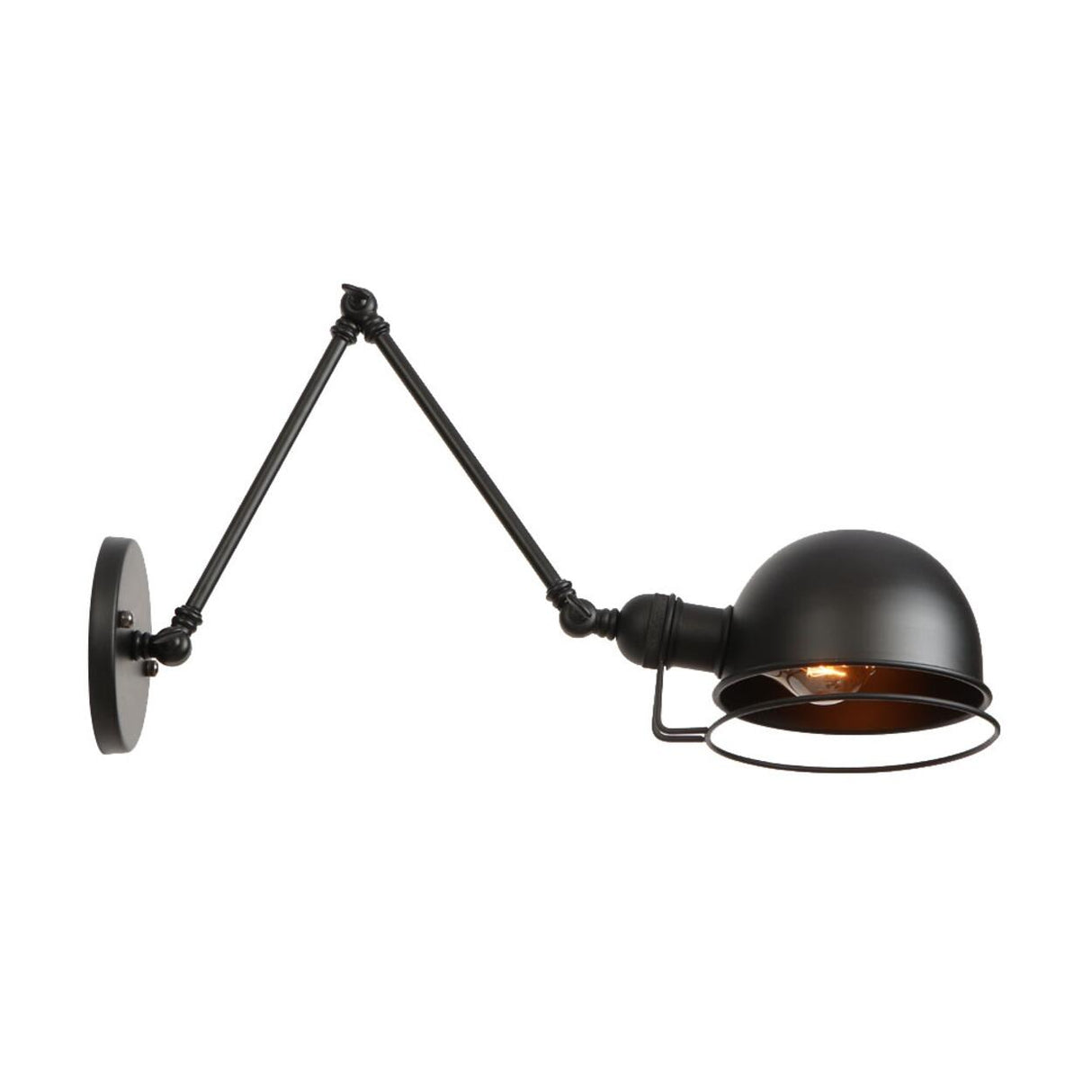 Modern Adjustable Black Swing Arm Wall Sconce  Image - 10