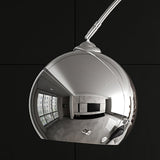 Modern Adjustable Chrome Dome LED Arc Floor Lamp Image - 11