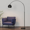 Modern Adjustable Chrome Dome LED Arc Floor Lamp Image - 14