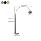 Modern Adjustable Chrome Dome LED Arc Floor Lamp #size