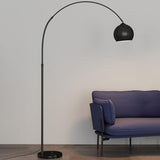 Modern Adjustable Chrome Dome LED Arc Floor Lamp Image - 5