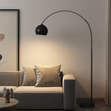 Modern Adjustable Chrome Dome LED Arc Floor Lamp Image - 6