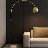 Modern Adjustable Chrome Dome LED Arc Floor Lamp Image - 7