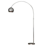 Modern Adjustable Chrome Dome LED Arc Floor Lamp Image - 9