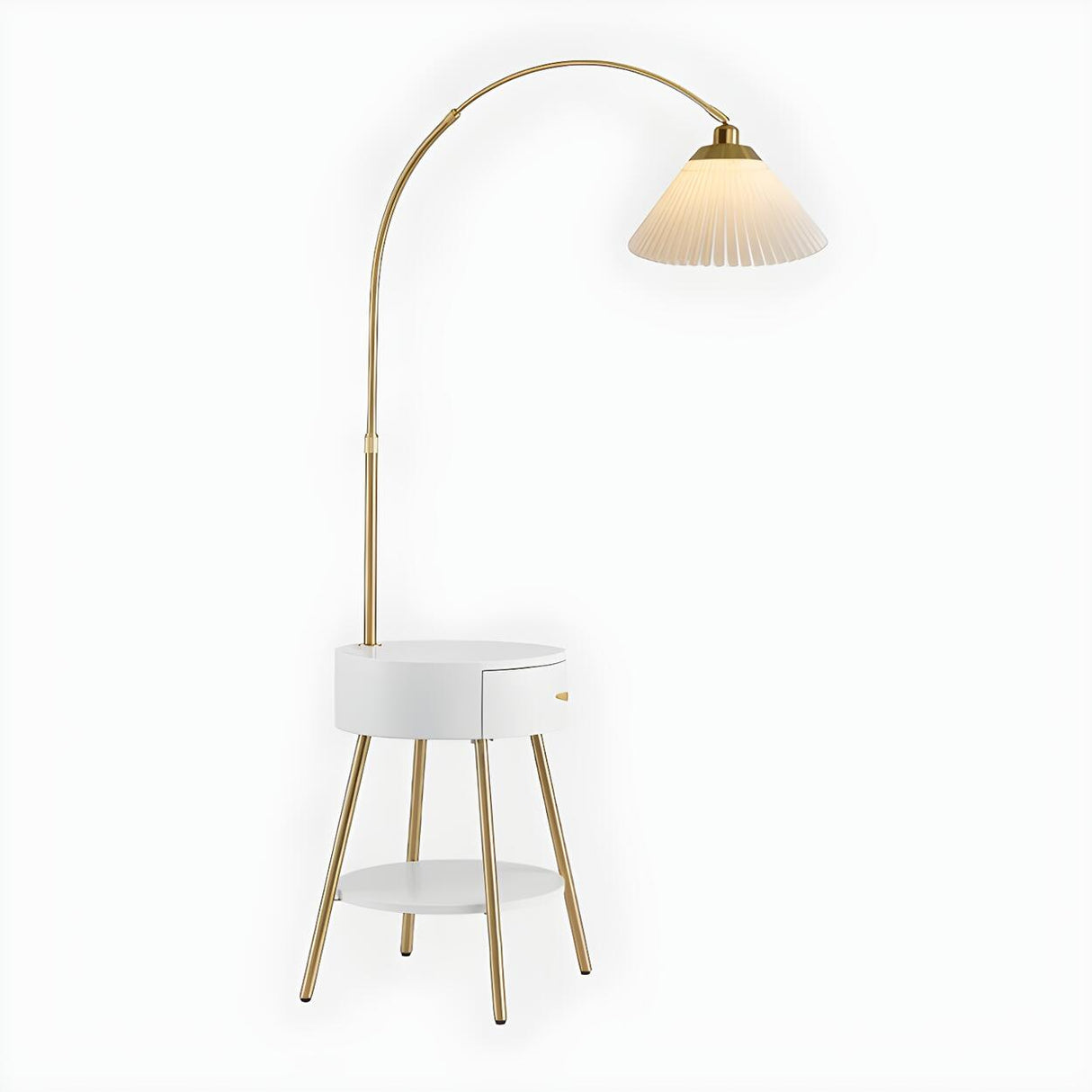 Modern Adjustable Cone Bedside Side Table Floor Lamp Image - 6