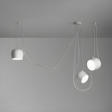 Modern Adjustable Cord Multi-Head Metal Swag Pendant Light Image - 3