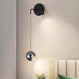 Modern Adjustable Globe Dual Light Pendant Wall Sconce Image - 1