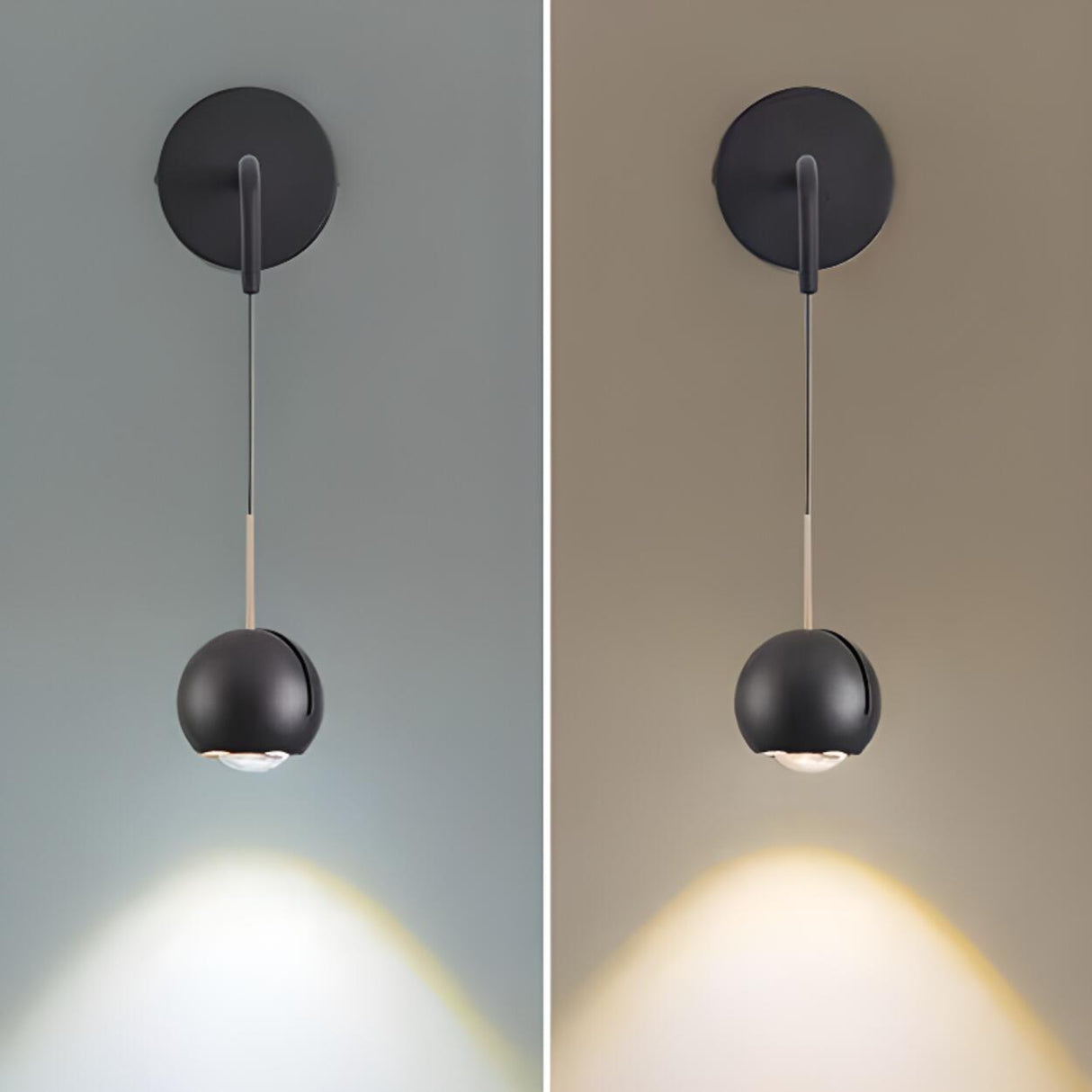 Modern Adjustable Globe Dual Light Pendant Wall Sconce Image - 10