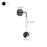 Modern Adjustable Globe Dual Light Pendant Wall Sconce #size