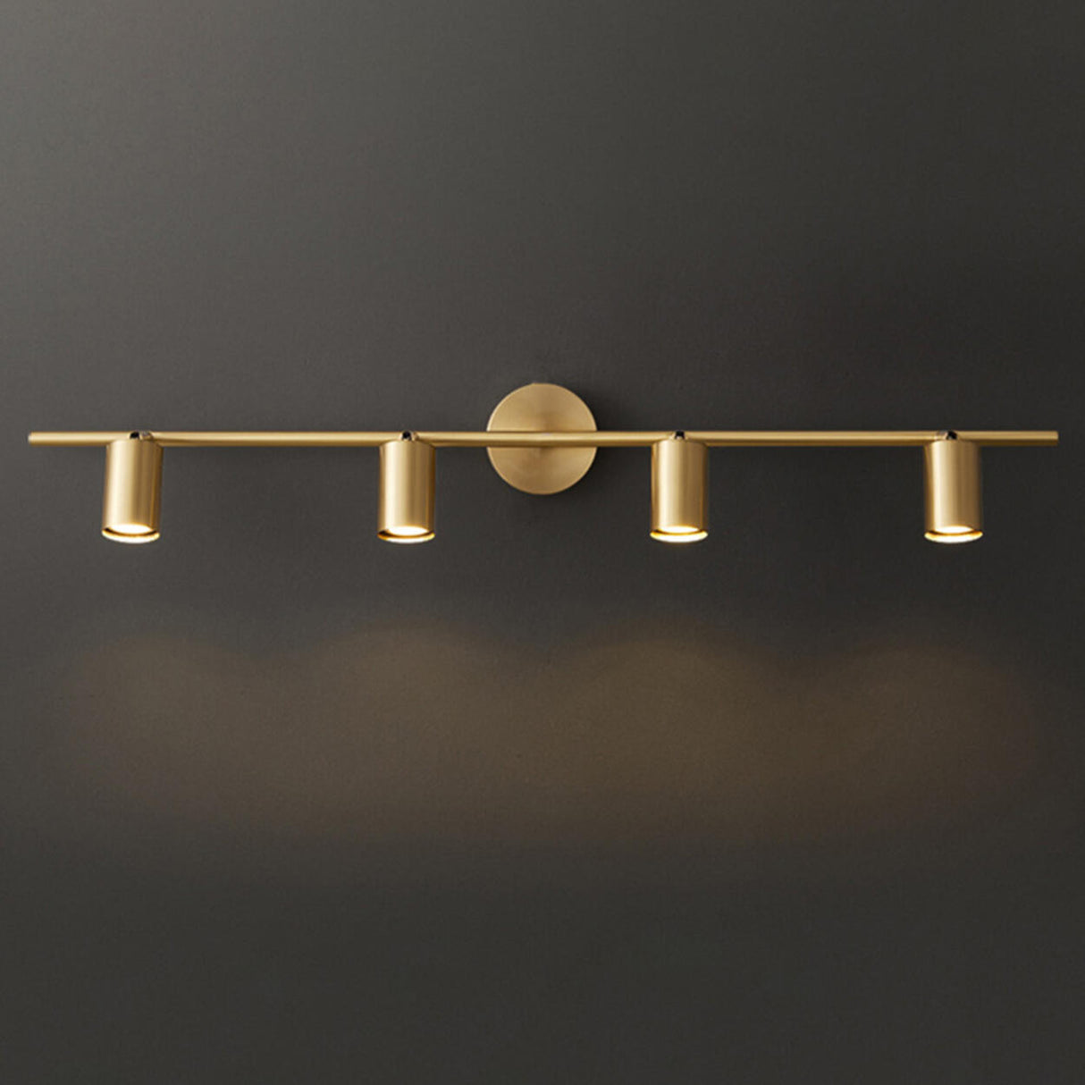 Modern Adjustable Gold Cylinder Vanity Wall Light Image - 12