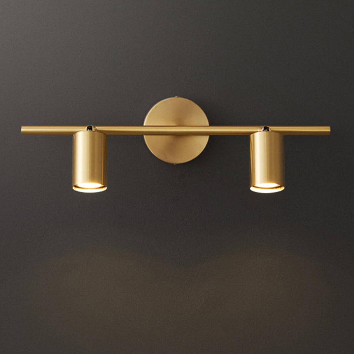 Modern Adjustable Gold Cylinder Vanity Wall Light Image - 17