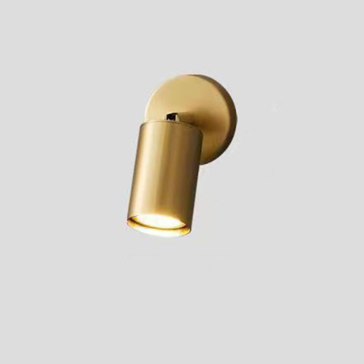 Modern Adjustable Gold Cylinder Vanity Wall Light Image - 2