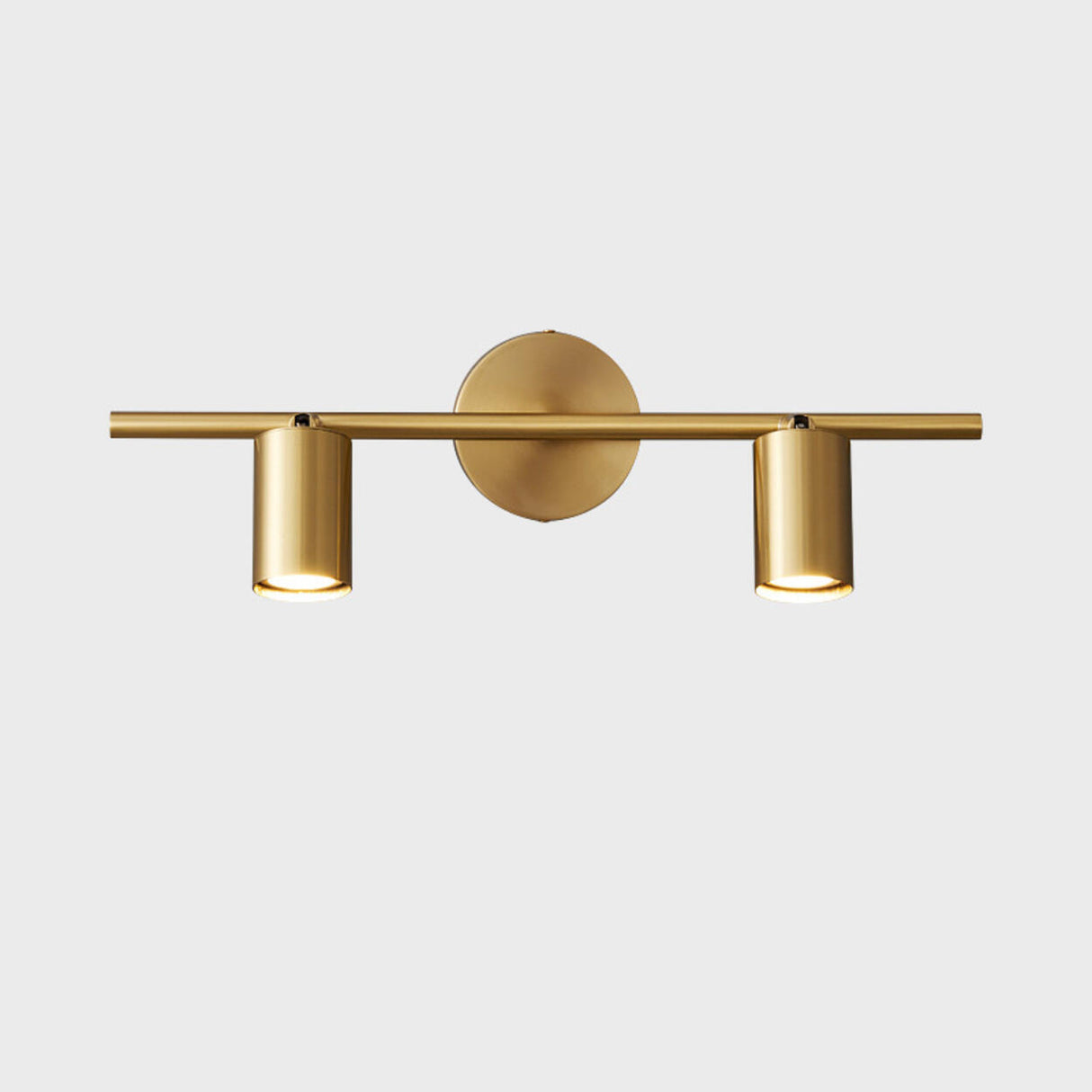 Modern Adjustable Gold Cylinder Vanity Wall Light Image - 4