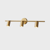 Modern Adjustable Gold Cylinder Vanity Wall Light Image - 5