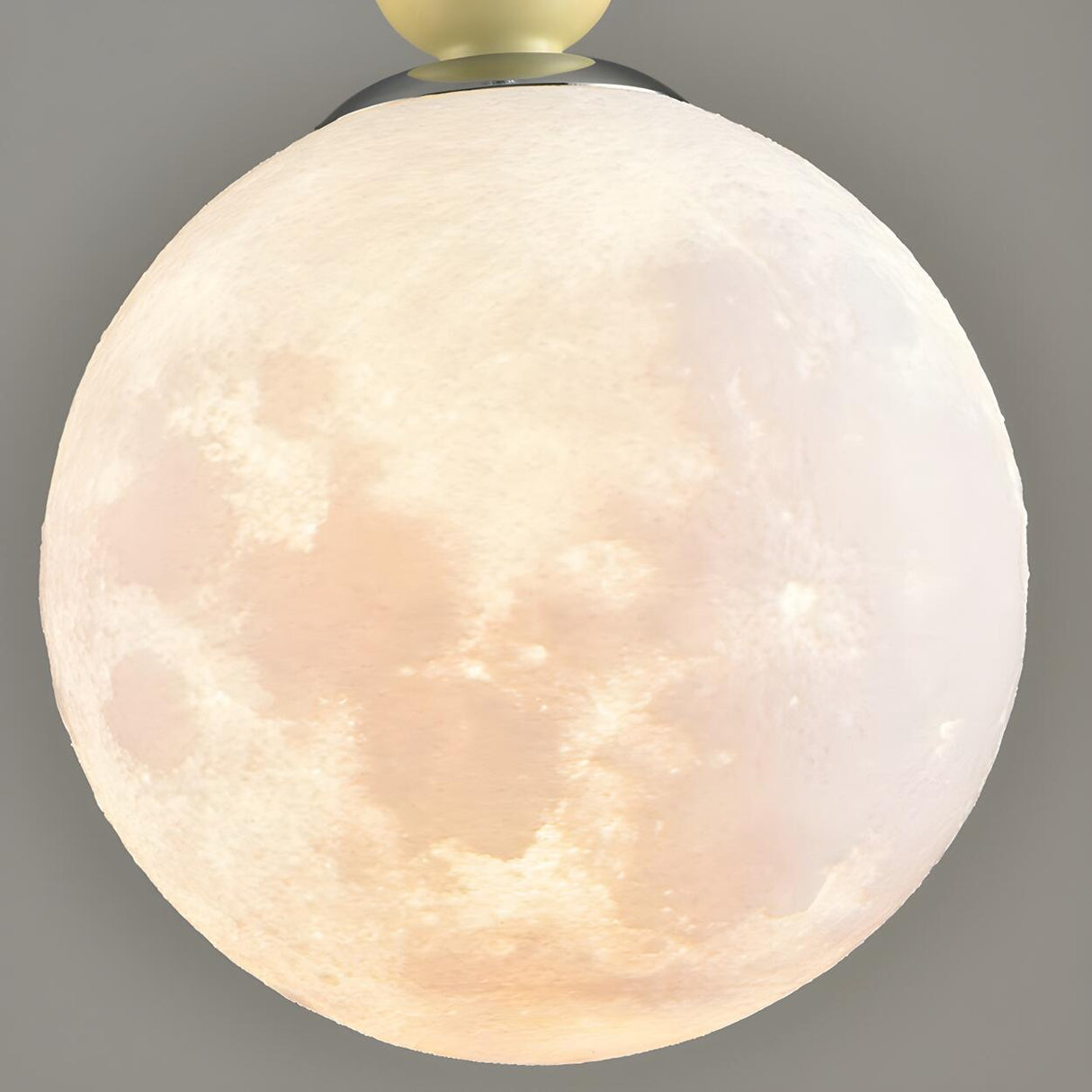 Modern Adjustable Hanging Globe Moon Pendant Light Image - 14