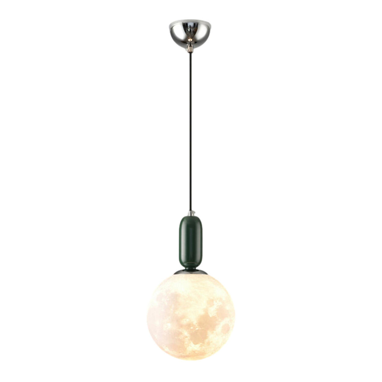 Modern Adjustable Hanging Globe Moon Pendant Light Image - 5