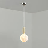 Modern Adjustable Hanging Globe Moon Pendant Light Image - 8