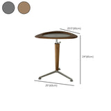 Modern Adjustable Height Brown Triangular Wood Side Table #size