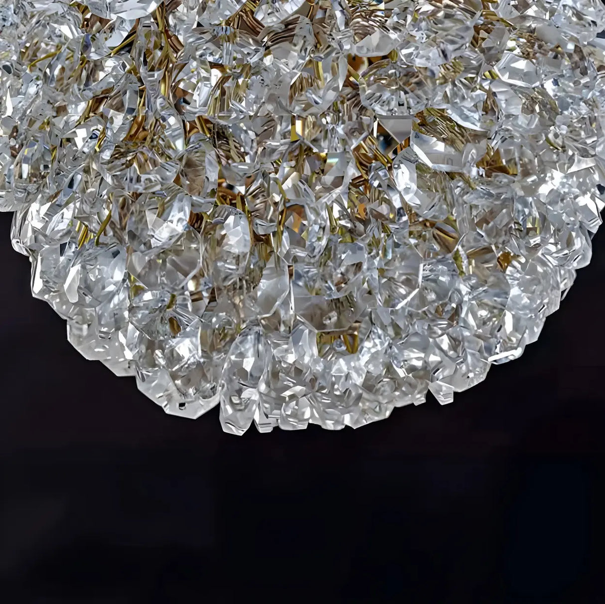 Modern Adjustable Height Clear Crystal Ball Pendant Light Image - 8