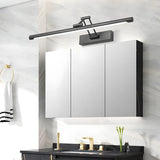 Modern Adjustable Linear Black Metal LED Vanity Light Image - 2