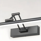 Modern Adjustable Linear Black Metal LED Vanity Light Image - 6