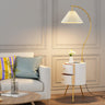 Modern Adjustable Pleated Floor Lamp with Storage Image - 2