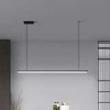 Modern Adjustable Rectangular LED Island Pendant Light Image - 1