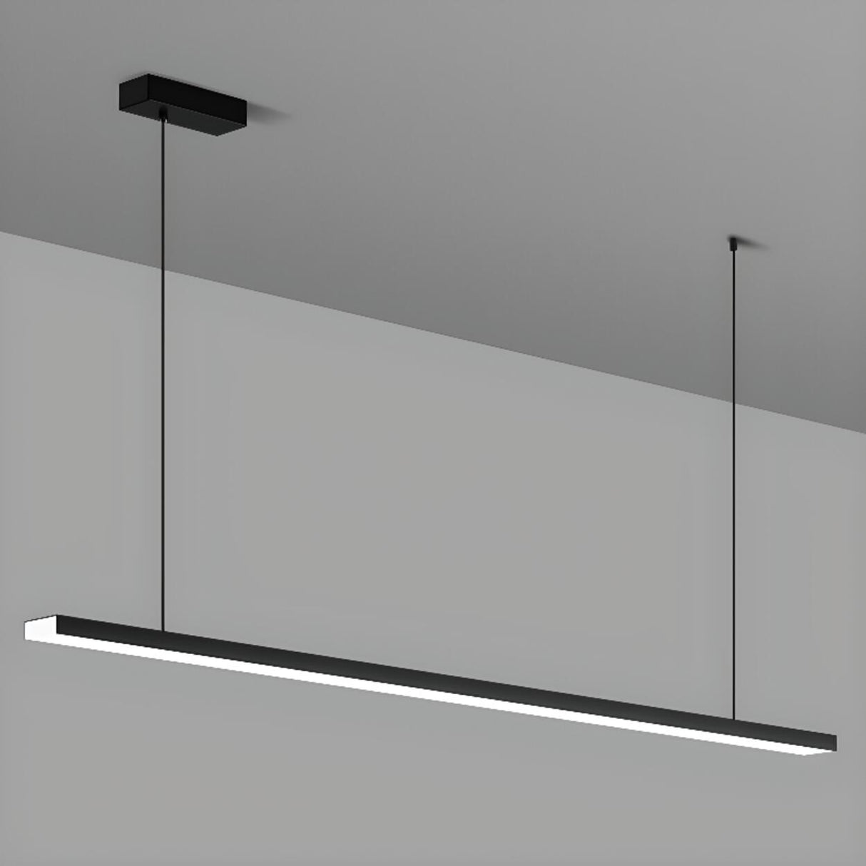 Modern Adjustable Rectangular LED Island Pendant Light Image - 10