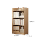 Modern Adjustable Shelves Tall Pine Storage Bookcase Image - 24