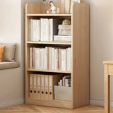 Modern Adjustable Shelves Tall Pine Storage Bookcase Image - 8