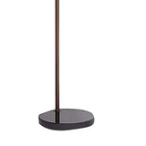 Modern Adjustable Smoked Barrel and Arched Floor Lamp Image - 9