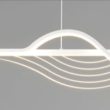 Modern Adjustable Wave-Shaped Island Pendant Light Image - 10