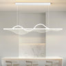 Modern Adjustable Wave-Shaped Island Pendant Light Image - 13