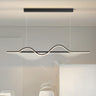 Modern Adjustable Wave-Shaped Island Pendant Light Image - 4