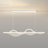 Modern Adjustable Wave-Shaped Island Pendant Light Image - 8