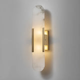 Modern Alabaster Geometric Bedroom Up Down Wall Light Image - 12