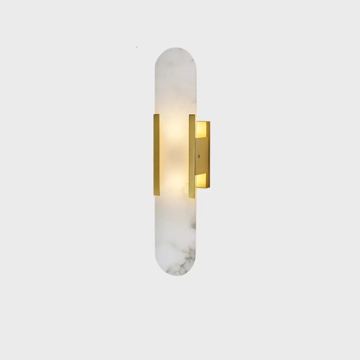 Modern Alabaster Geometric Bedroom Up Down Wall Light Image - 6