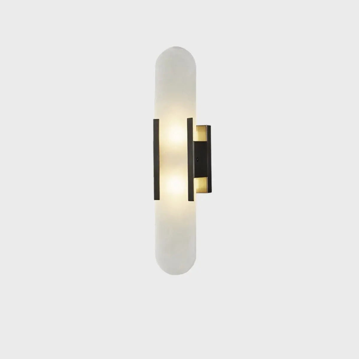 Modern Alabaster Geometric Bedroom Up Down Wall Light Image - 8