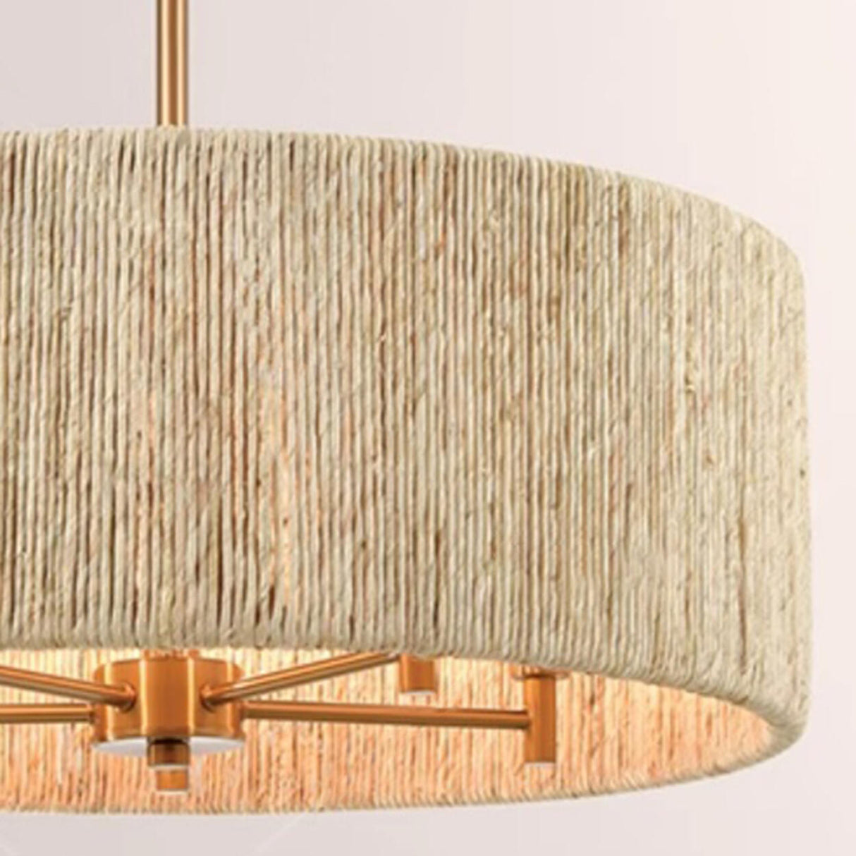 Modern Alloy Drum Chandelier Light Adjustable Hanging Rod Image - 9