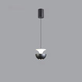 Modern Aluminum Dual Bowl Layered Pendant Light Image - 3