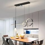 Modern Aluminum Linear Pendant Ceiling Fan with Light Image - 11