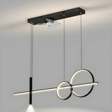 Modern Aluminum Linear Pendant Ceiling Fan with Light Image - 6