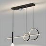 Modern Aluminum Linear Pendant Ceiling Fan with Light Image - 6